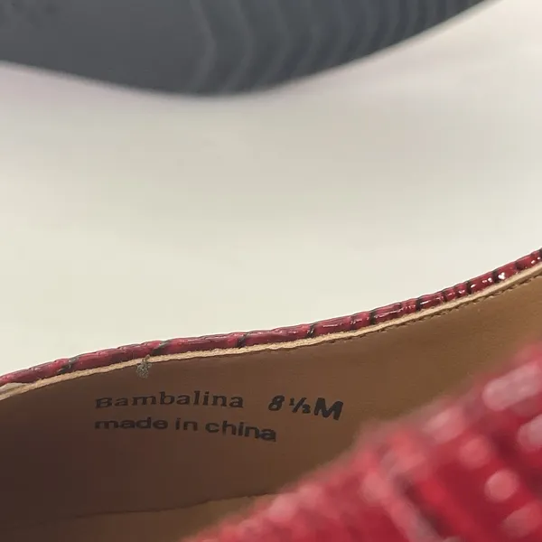 J.‎ Renee Bambalina Lizard Print Red Patent Size 8.5 NEW Career Church Holiday - Image 7