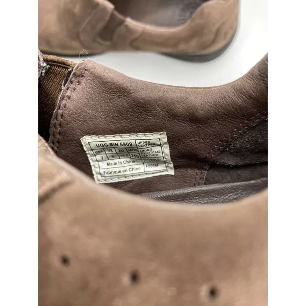 UGG Australia Shoes Size 7 Men's Slip On Leather Dark Brown Suede Comfort Shoes - Image 5