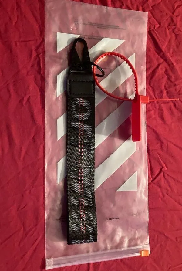 Authentic Off-White Keychain / Lanyard by Virgil Abloh In Black - Image 2