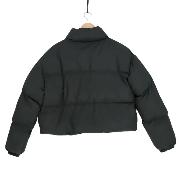 Fabletics Cropped Puffer Jacket Womens Medium Black Quilted Winter Wear Full Zip - Image 5