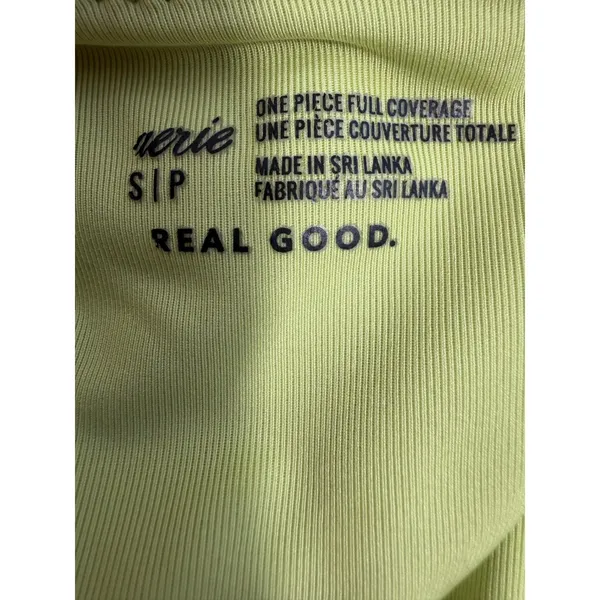 Aerie One Piece Swimsuit Womens Small Yellow Tie Dye Open Back Full Coverage - Image 11