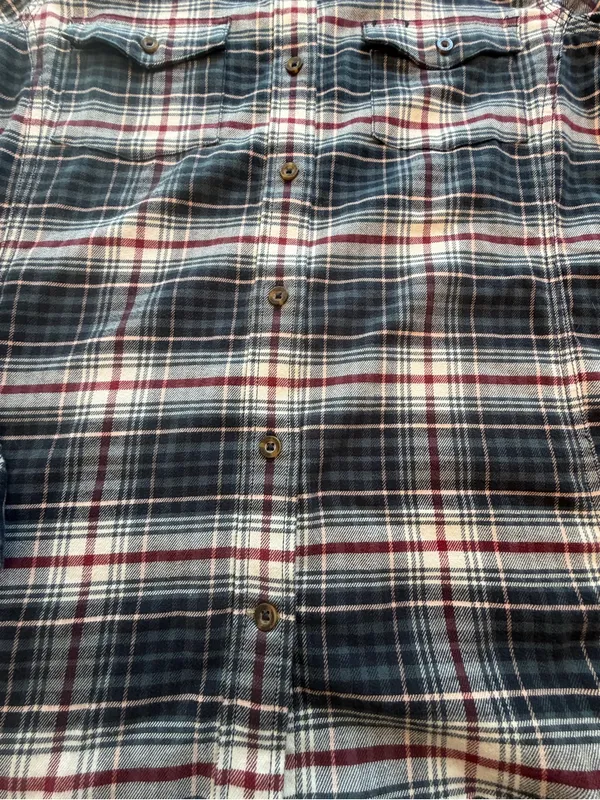 Carhartt Women’s Hamilton Flannel Shirt M 8/10 Navy Plaid 102260 Fall 2016 - Image 2