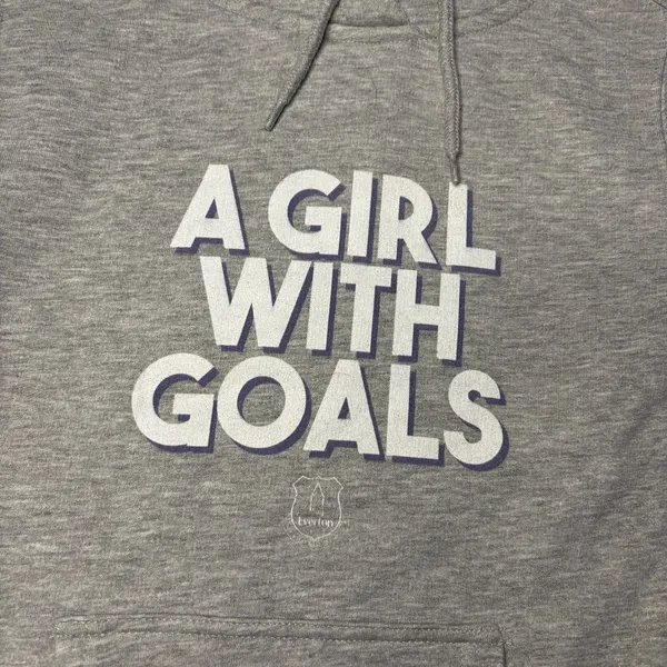Everton Rebel Academia Graphic Hoodie Womens Small Girl With Goals Sweatshirt - Image 6