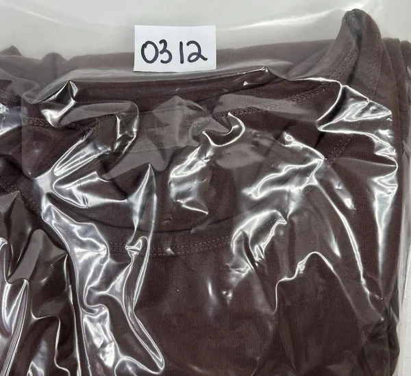 Nuuds Sz XXL Tee T-Shirt Crewneck Long Sleeve Loose Fit Curved Hem Stretch Brown - Image 13