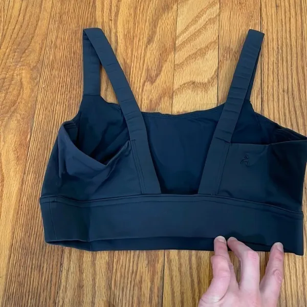 ADAY Lighten‎ Up Sports Bra in Shadow Black Size XS NWT mininmalist capsule - Image 3