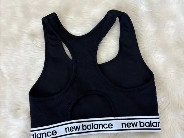 New Balance Black Racerback Sports Bra - Image 3