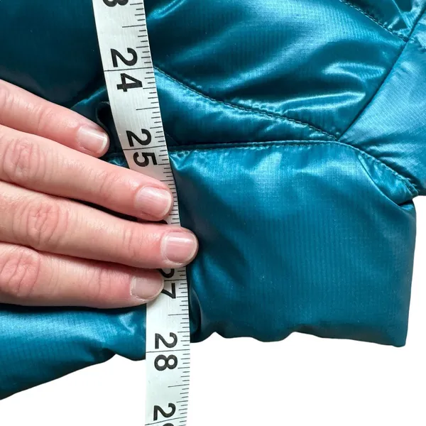 The North Face Down Puffer Coat Turquoise - Image 12