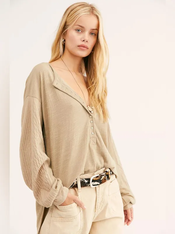 Free people Back At It Henley - Image 3