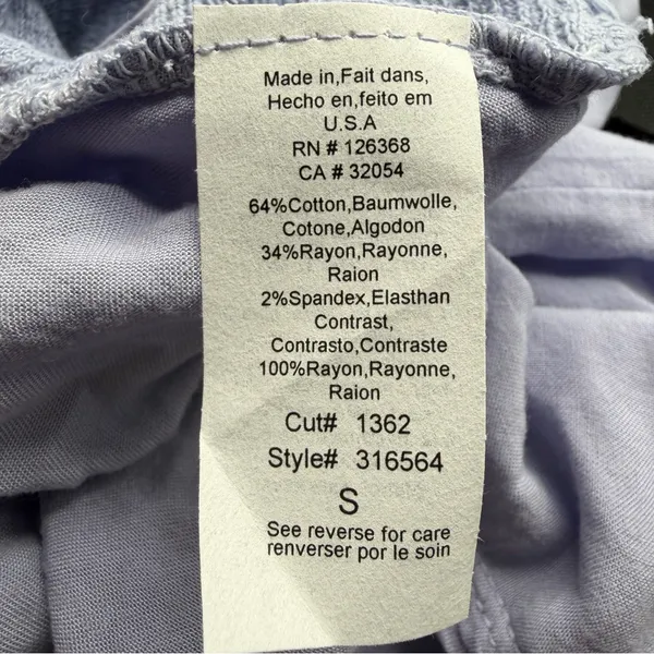 Anthropologie Left of Center Tank Top Womens S Lilac Lagenlook Asymmetrical NWT - Image 9