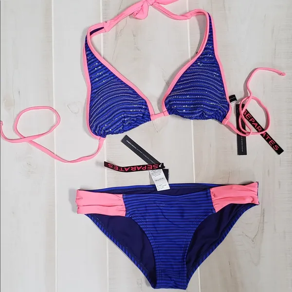 Brand New Bikini Bathing Suit Cobalt Blue Size M - Image 2