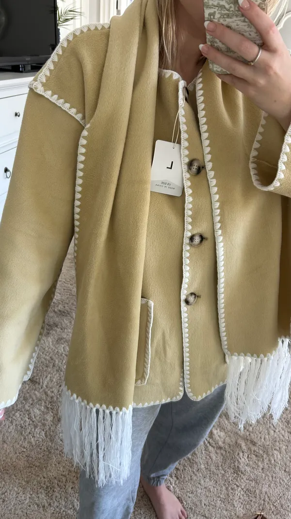 Cream Coat Size L - Image 4