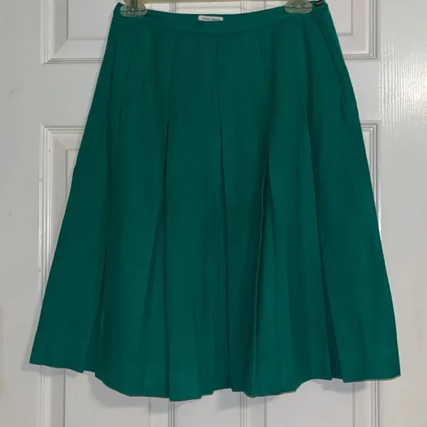 Vintage Wool Pleated Union Made Cheer Skirt Varsity Pleated Skirt - Image 2