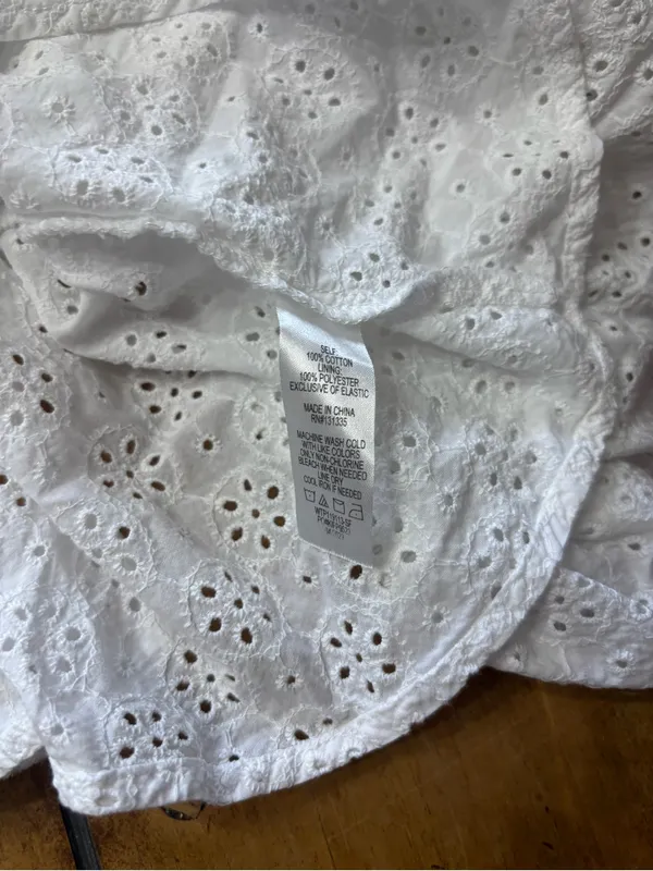 Nine Britton Plus Size White Eyelet Blouse - Image 6
