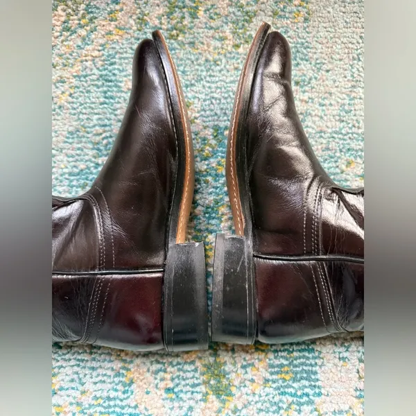Vintage Laredo dark brown mid western cowboy boots, size 6.5 - Image 8
