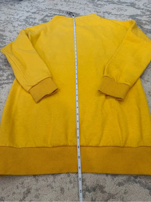 Gymshark Yellow Mock Neck Tunic Hoodie Sweatshirt Size Small - Image 7
