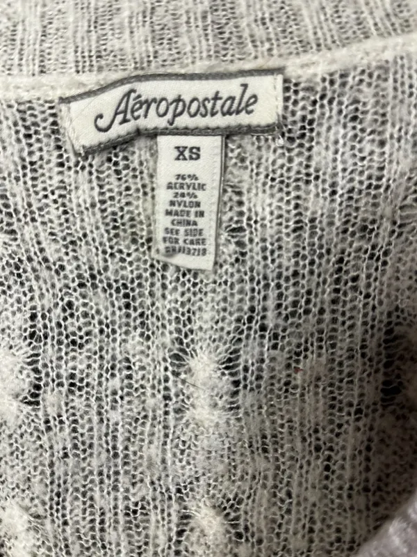Aeropostale Cream V-Neck Cable Knit Sweater - Image 2