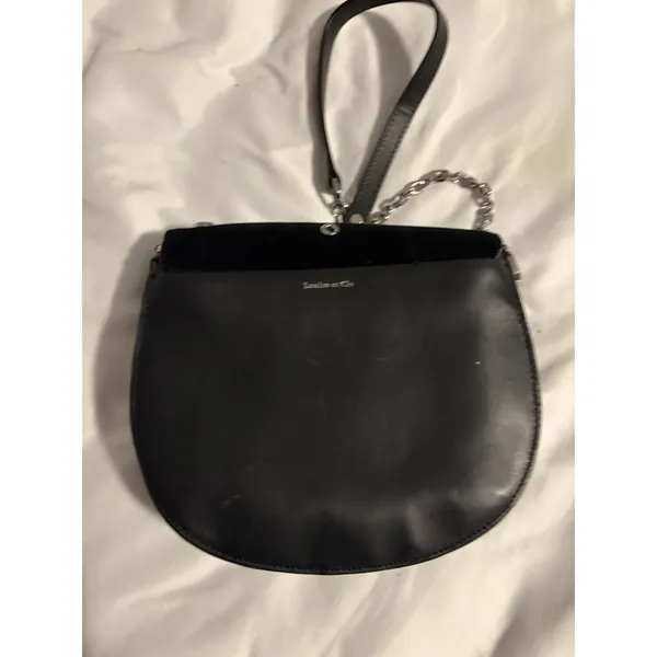 Louise et Cie Crossbody Bag Women Small‎ Black Leather Suede Embellished Studded - Image 8