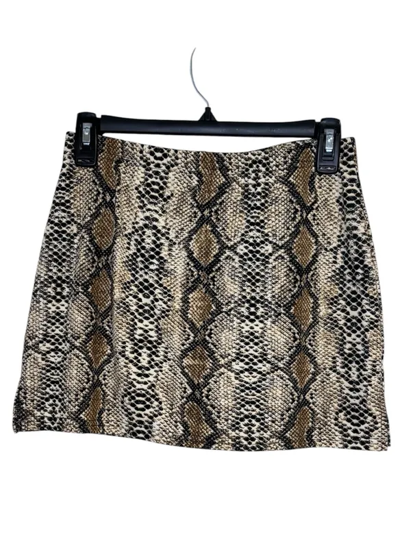 Snake Print Mini Skort Size Medium Brown - Image 2