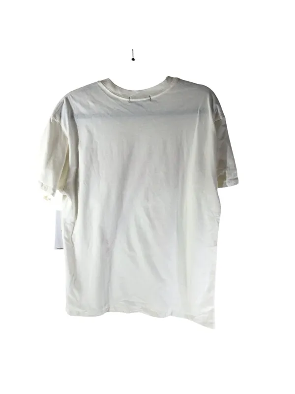 The Vinyl Icons Womens Graphic Boyfriend T Shirt Bow White Pink M - Image 2