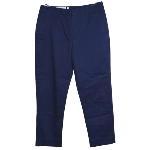 Wildfang Womens Ace Slim Crop Pants Size 8 Navy Blue Tailored Quiet Luxury Work - Image 2