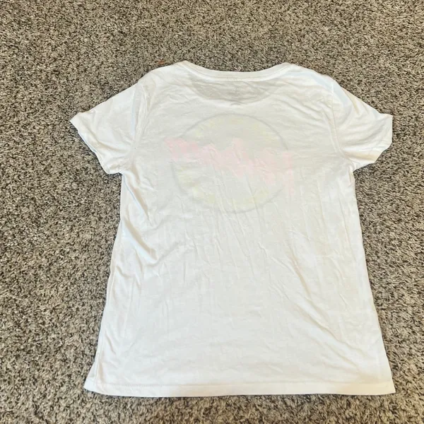 Volcom True‎ To This Graphic T Shirt White Pink Yellow M Medium - Image 6