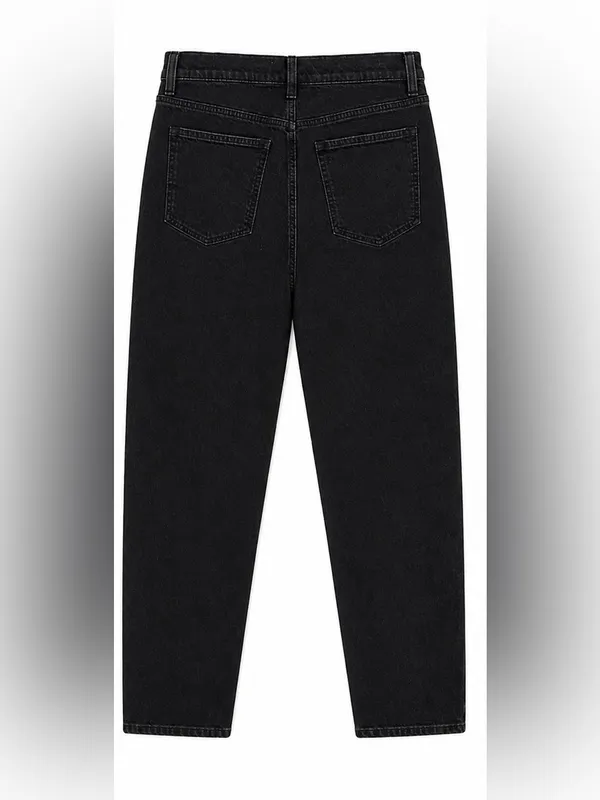 Abercrombie & Fitch High Rise Black Jeans Size 31 Short Straight - Image 3