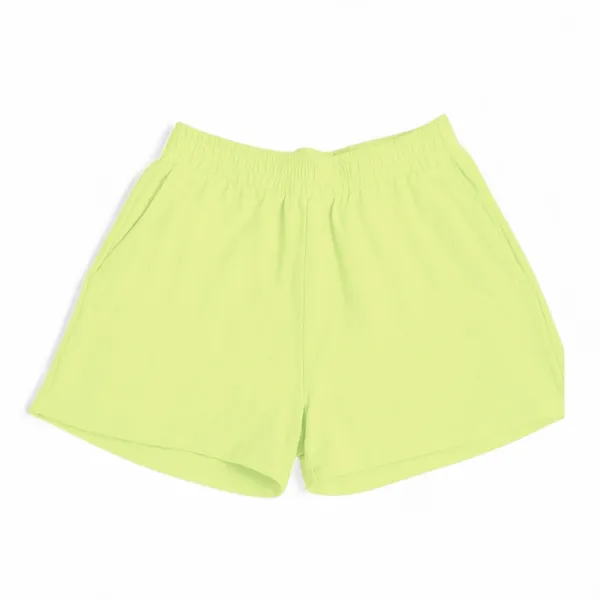 ✨Monrow Neon Yellow Ex-Boyfriend Cotton Soft Shorts Size Small - Image 3