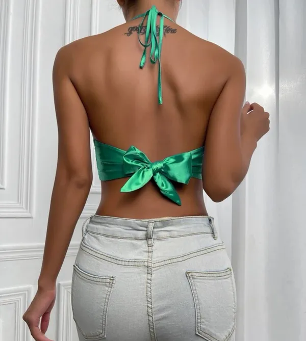 silk crop top - Image 2