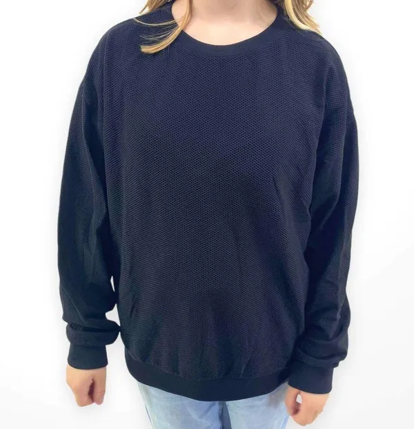 MICHAEL KORS Black Knit Long Sleeve Round Neck Sweatshirt - Image 9