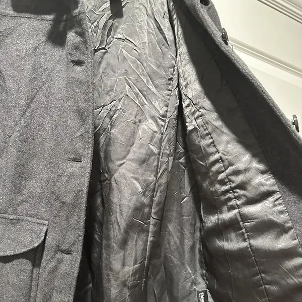 LL Bean Womens Gray Wool Blend Thinsulate Insulated Field Coat Jacket Large - Image 8