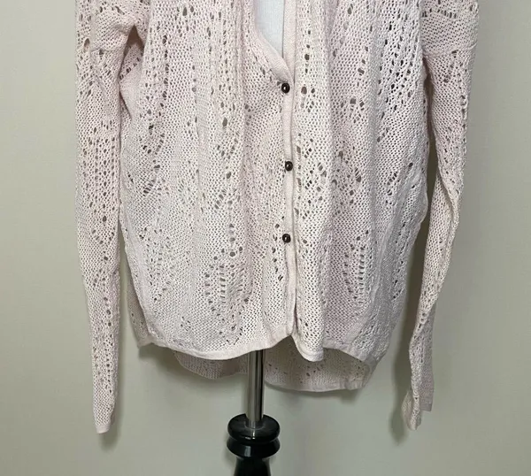Free People New Romantics Pointelle Cardiagn Sweater - Image 3