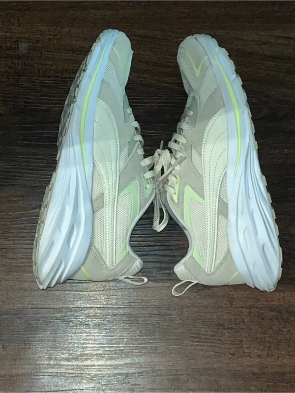 Puma Women’s Lace-Up Sneakers in Cream with Pale Green Accents - Image 6