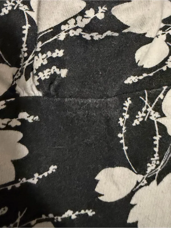 2000s vintage style whimsical american eagle black and white floral lace cami - Image 5