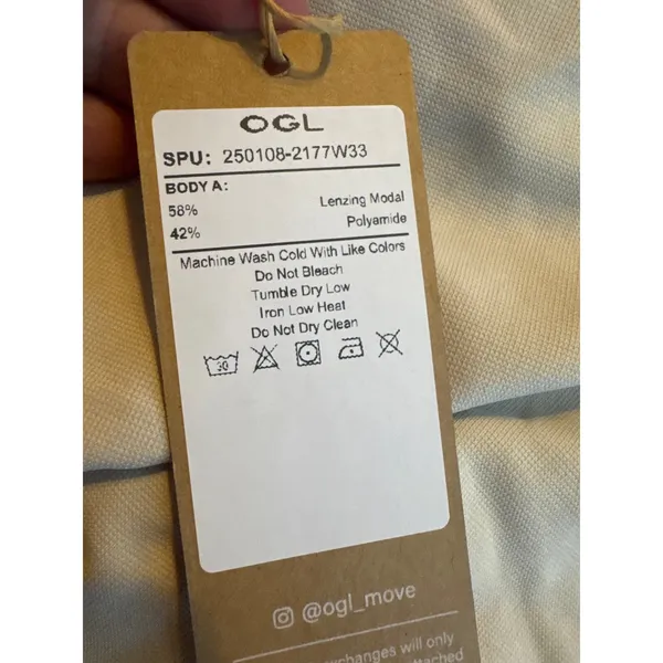 OGL Womens Beige Neutral High Waist Elastic A-Line Midi Skirt Size S - Image 4