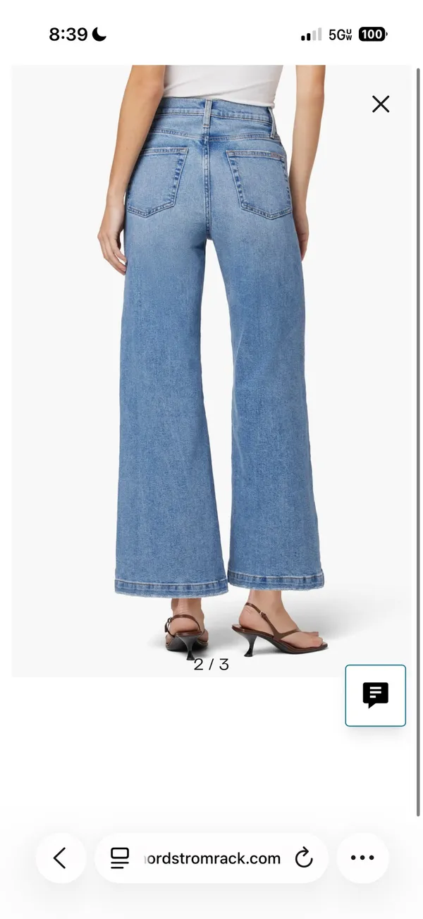 Joe’s High Rise Wide Leg Ankle Crop Jeans - Image 2