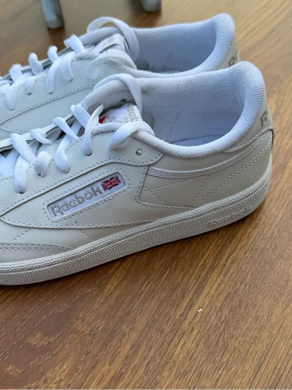Reebok Club C 85 Classic White Leather Sneakers Women’s Size 7 - Image 4