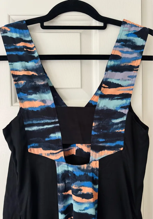Anthropologie Maeve V-neck Colorblocked Oversized Maxi Dress, Size 0 - Image 11