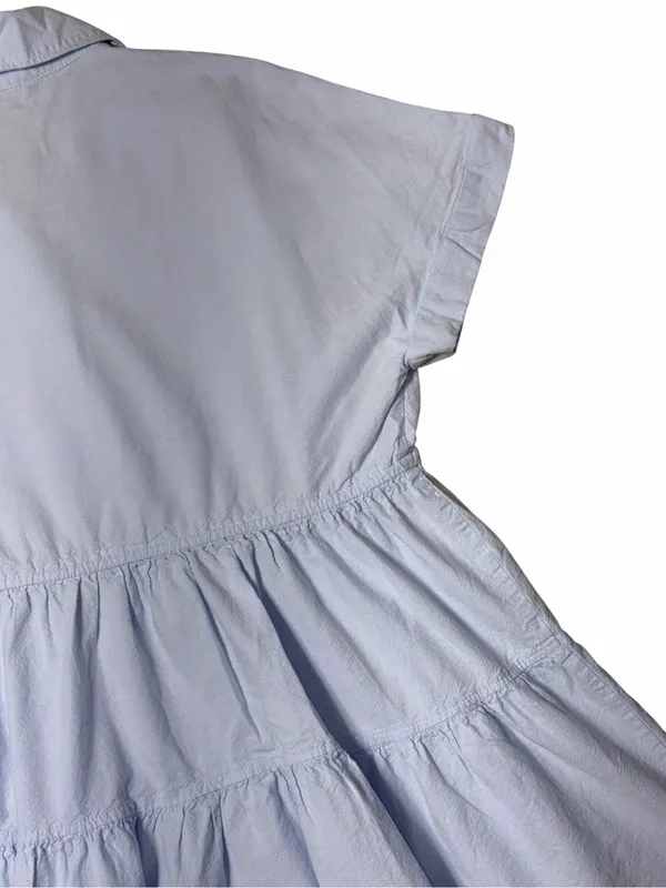 Zara Light Blue Short Sleeve Mini Dress / Long Tunic Womens XS - Image 8