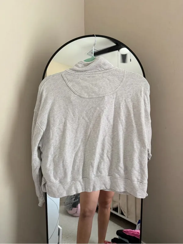 aerie Light Gray Cozy Pullover - Image 6