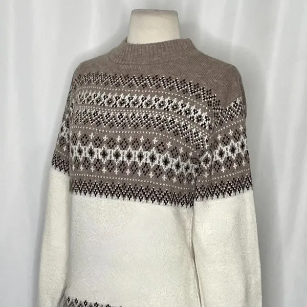 Vintage ROBERT BRUCE Scandinavian Fair Isle Sweater Paul Mage Fairisle Medium - Image 5