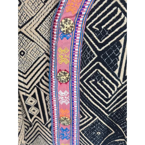 The‎ Territory Ahead Vest Womens S Geometric Tribal Boho Black Pink EUC - Image 2