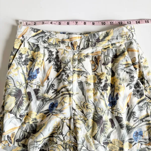 Abercrombie & Fitch Tropical Floral Linen Blend Shorts Women’s Small NWT Pull On - Image 4