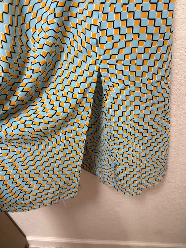 NWT COMMENSE Psychedelic Square Neck Geometric Print Dress Size Small - Image 5