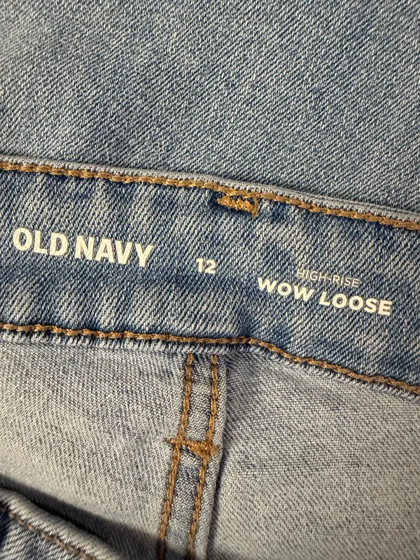 Old Navy Light Blue High Rise Loose Fit Jeans - Image 3