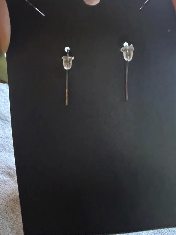 Handmade Skull Bottle Cap Dangle Earrings - Image 2