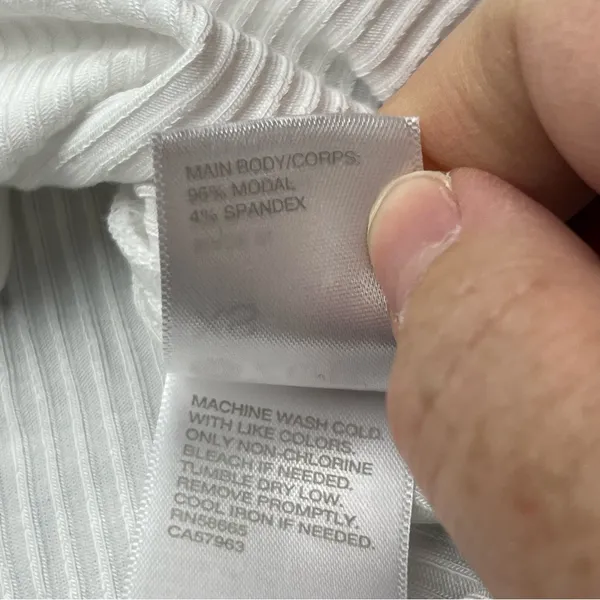 Zella White‎ Ribbed Tank Top Womens Size XS Extra Small Athletic Layer NEW *FLAW - Image 6