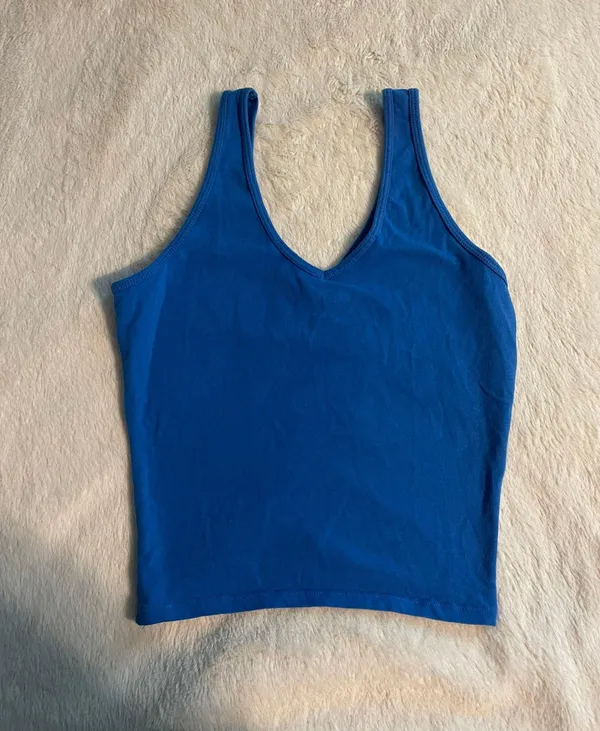 Hollister Blue Cropped Tank Top - Image 2