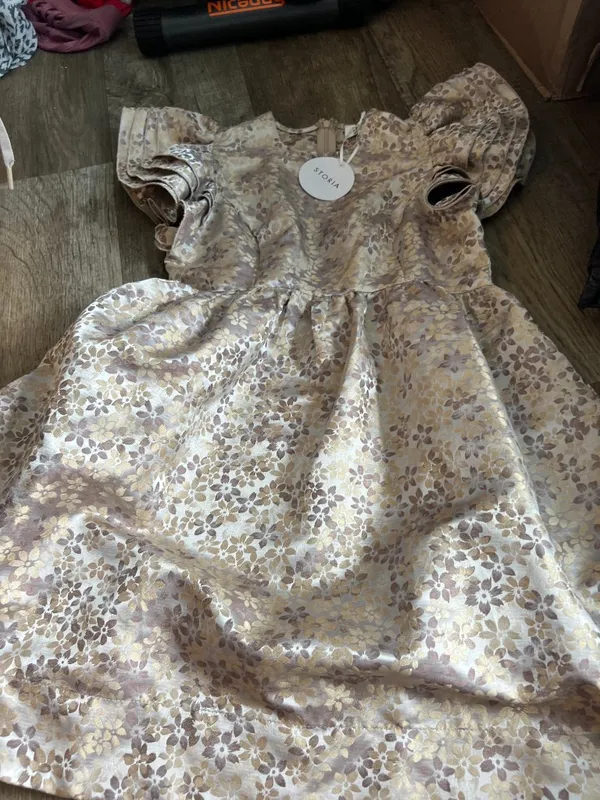 NWT Storia small metallic floral dress - Image 6