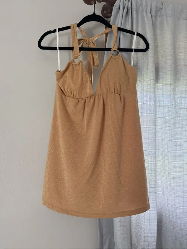 Y2K aesthetic Halter mini dress from urban behavior - Image 2