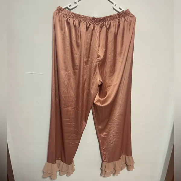 Verdusa Women’s Satin Ruffle Pajamas - Image 5